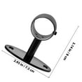 thumbnail image 2 of CRAFTHROU 2 Pcs Support de Main Courante en Acier Inoxydable Noir pour Escaliers Intérieurs Support Durable Résistant à la Rouille, 2 of 6