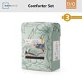 thumbnail image 3 of Mainstays Queen Comforter Set, Soft Lightweight & All Season, 3-Piece, Blue Floral, 3 of 12