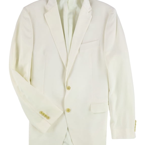 Ralph Lauren Mens Solid Blazer Jacket, Beige, 42 Long