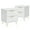 White, variant on Glavbiku Wood White Nightstand Set of 2,Carved 2-Drawer Night Table with Gold Leg Bedroom,20"H,Adult