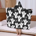 thumbnail image 5 of Smiling Ghosts Halloween Pattern Hooded Bath Towel，50"x30" for Ages 3 To 12 Kids, Quick Dry Lightweight Soft Microfiber Hood Beach Towel Cover Up for Kids, 5 of 7