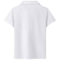 thumbnail image 2 of Gibobby Blusas Para Niñas Elegantes Camisas de de manga corta para niñas, camisetas deportivas atléticas con cuello vuelto, camisetas de tenis （Blanco， 6-7 Años), 2 of 3