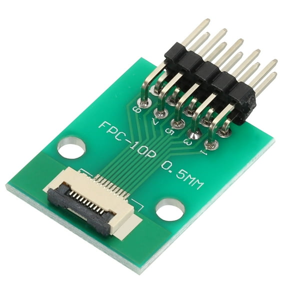 Uxcell FFC FPC Connector Board 10 Pin 0.5mm 2.54mm to 1.0mm 2.54mm DVD PCB Converter Board