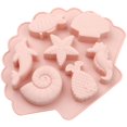 thumbnail image 3 of 2 uds 7 Even Sea World molde de silicona para Chocolate hecho a mano molde de jabón para aromaterapia accesorios de epoxi de cristal Diy, rosa ER, 3 of 5