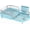Blue, variant on Dish Drying Rack - Expandable Dish Rack for Kitchen Counter, Rust-Resistant Dish Drainer with Utensil Holder and Raised Guardrail, Kitchen Organizer for Cup and Bottle (Pink)