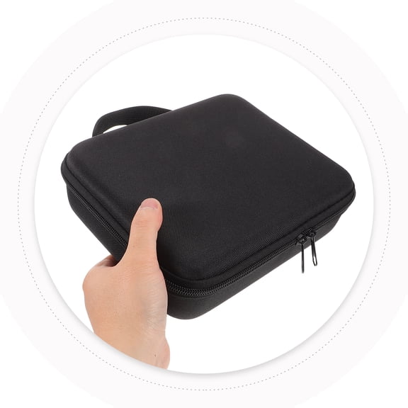 HEANUJJ Vacuum Case with Extra Pocket Black EVA PU Hard Shell for Travel and Emergency Roadside Situations 1Set