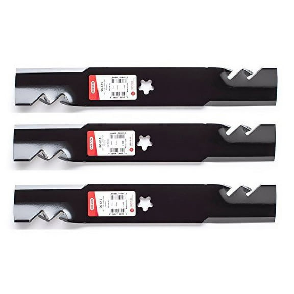 Oregon Set of 3, Genuine Gator 3-in-1 Mulcher Blades to Replace Craftsman, Poulan, Husqvarna Blade 180054, 173920, 173921, 532180054, 532173920, 532173921.