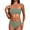 Green 1, variant on NMMUED Women's Bikini Sets Two Piece Bathing Suits Bandeau Strapless Swimsuits High Waisted Swimwear Solid Color Tube Top Bathing Suit Summer Vacation Poolside Beachwear Army Green L