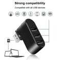 thumbnail image 2 of Premium 3 puertos Abs Mini USB 3.0 Hub puede girar 90/180, negro, 2 of 4