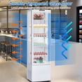 thumbnail image 4 of IdealHouse Countertop Refrigerator, 10.9 Cu.Ft. Pastry Display Case for Bakery with LED, Frost-Free, Sliding Door, Commercial Fridge Display Case for Cafe and Restaurant, 5-Tier Design, White, 4 of 6