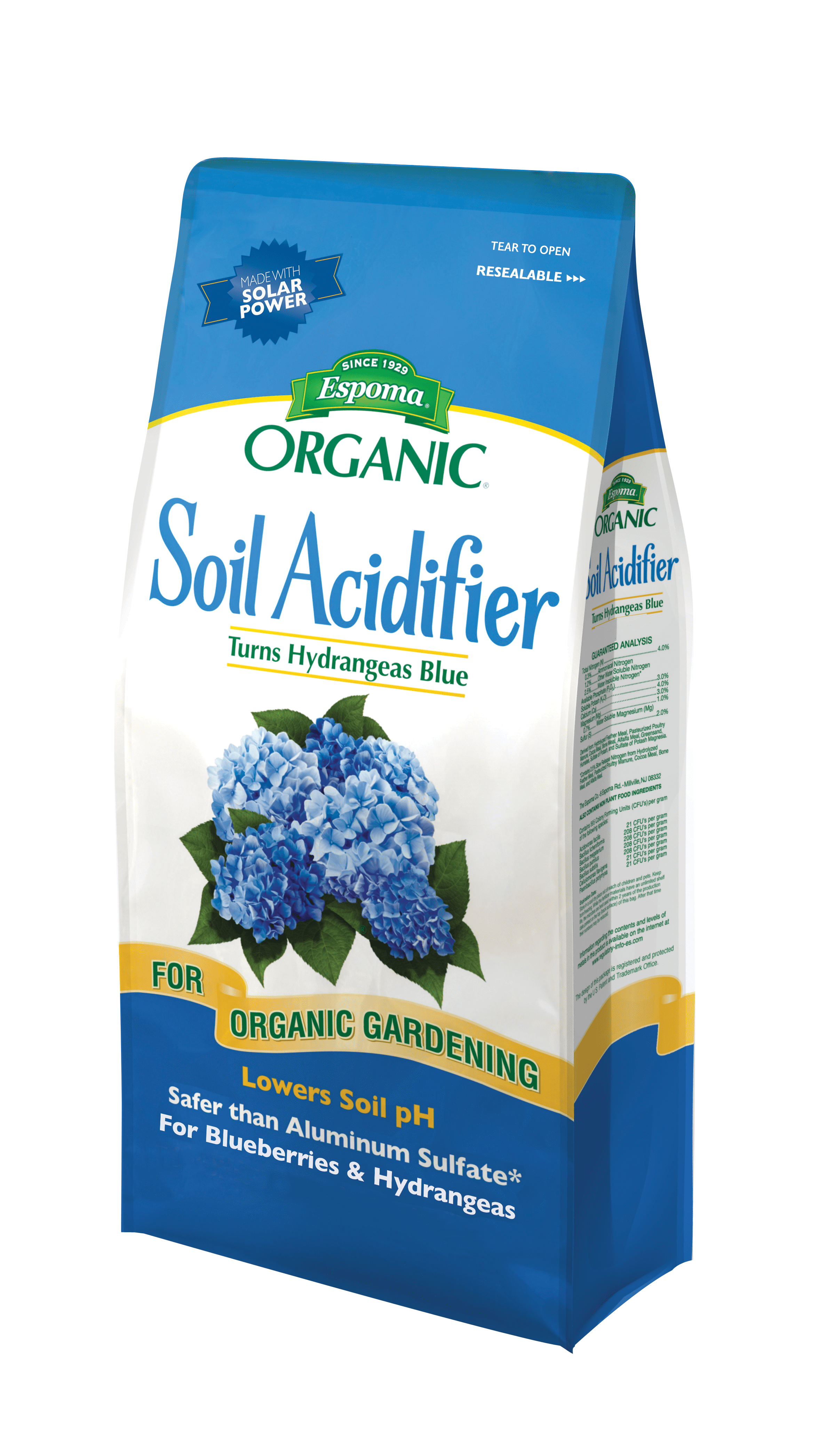 Espoma Organic Soil Acidifier, 6 lb Bag – Lowers Soil pH for Hydrangeas, Blueberries, Azaleas & Acid-Loving Plants