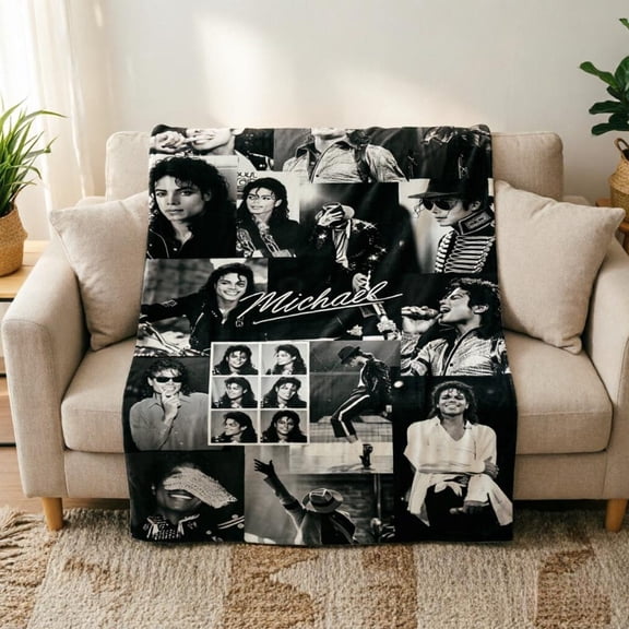 Michael Famous Music Ultra Soft Flannel Blanket, Cozy Warm Bedroom Couch Sofa Travel Camping Throw, Birthday Christmas Gift