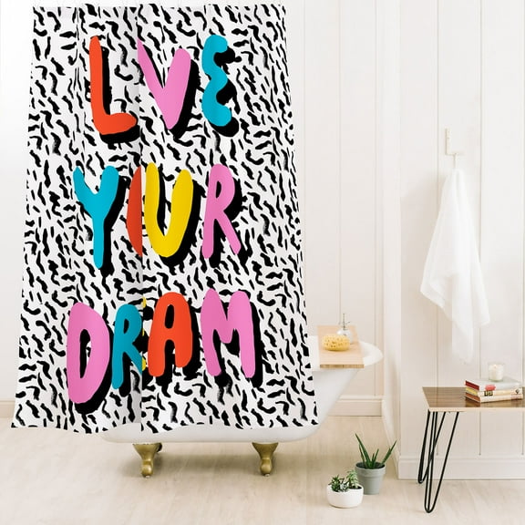 Society6 Wacka Designs Ya Heard 1980S Shower Curtain 71" x 74"