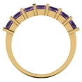 thumbnail image 5 of 1.75 ctw Wedding Band for Women - 14K Yellow Gold Simulated Alexandrite Stackable Eternity Ring, 5 of 6