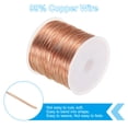 thumbnail image 3 of Uxcell 328 feet 0.3mm 28 Gauge Solid Bare Copper Wire Pure Copper Wire, Copper Tone 2 Roll, 3 of 5