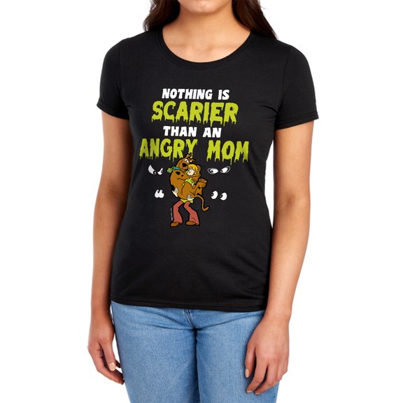 Scooby-Doo Mother's Day Nothing Scarier Shaggy Women's T Shirt, Black, X-Large