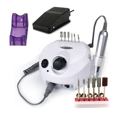 electric nail drill nail manicure nail file Polishing Tools for Acrylics, Gels, Natural Nails, nail manicure file pedicure file Low Vibration Electric Acrylics Nail Drill White Electric Acrylics