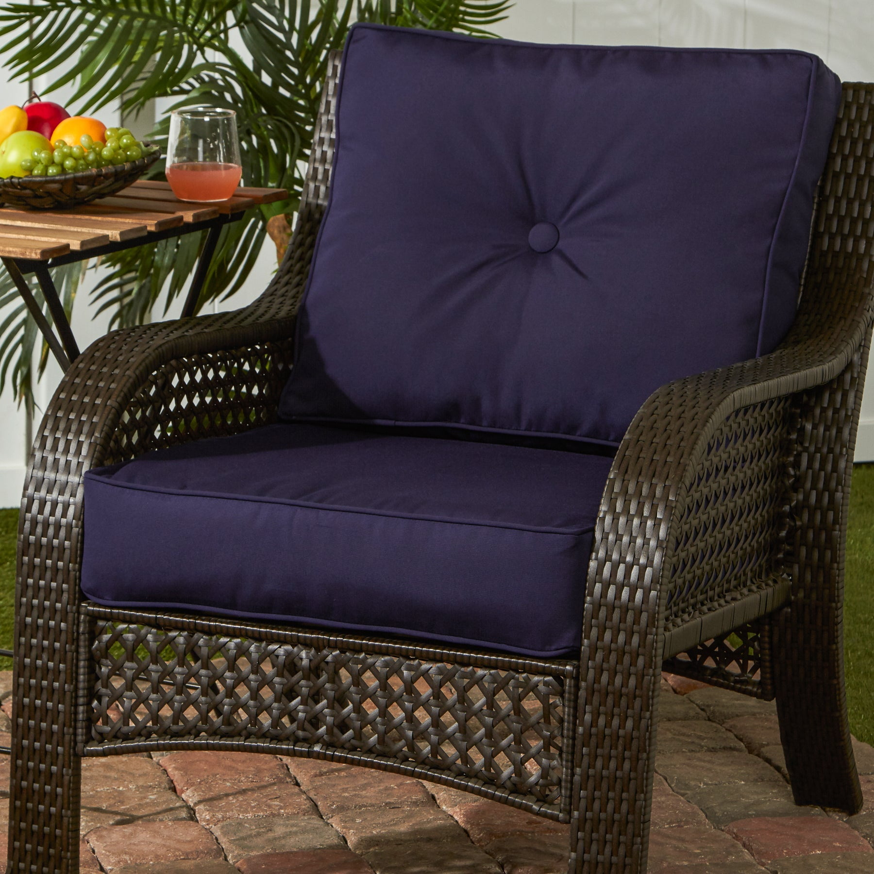 Jordan Manufacturing 9740PK1-270C Outdoor Deep Seat Chair Cushion, Navy - 2  Piece, 1 - Kroger
