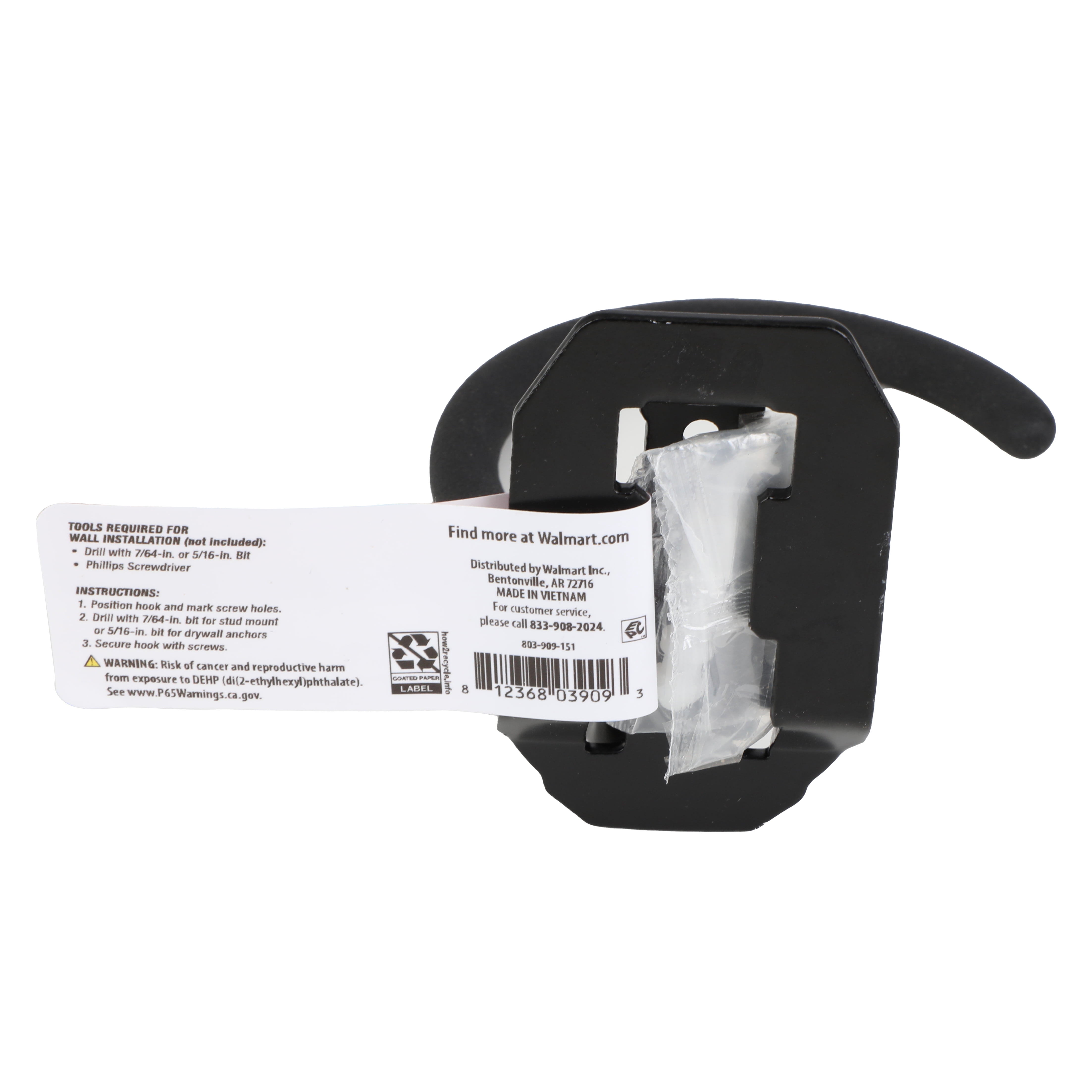 Hyper Tough Hyper Stack Bicycle Storage Hook for Rail System, Black