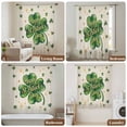 thumbnail image 6 of Green Shamrock Sheer Curtains 63 Inches Long, Spring Three Leaf Star Love Lucky Beige Light Filering Curtains, Breathable Simi Curtain Privacy Drapes for Living Room Bedroom Window Treatment, 6 of 9