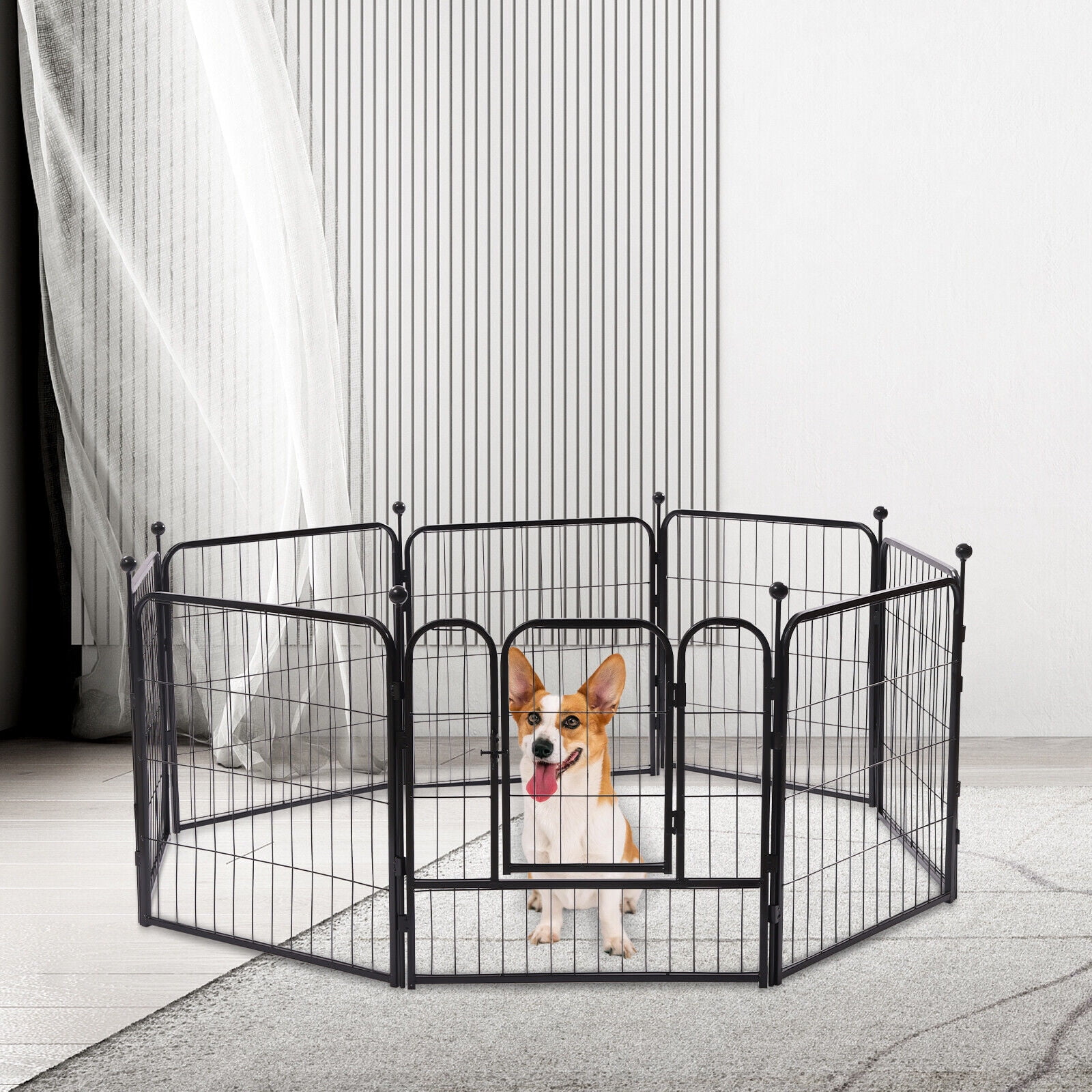 Playpen Heavy Duty Metal Exercise Puppy Pen for Small to MediumSized