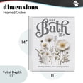 thumbnail image 4 of Stupell Industries Shabby Chic Pressed Flowers Hot Bath White Framed Giclee Art, 11 x 14, by Lettered and Lined, 4 of 8