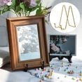 thumbnail image 5 of Uxcell 3Pack 6Inch Plate Stand for Display Iron Easel Plate Holder for Photo Gold, 5 of 5