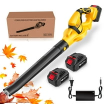 CATGOOD Cordless Leaf Blower, 21V Leaf Blower with 2 Batteries and Charger, 3.0Ah Electric Leaf Blowers for Lawn Care, Patio, Blowing Leaves