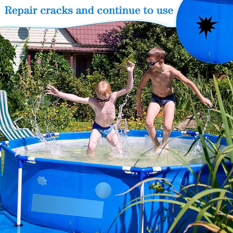 Hannaera Pool Liner Patch Repair Kit, Transparent Inflatable Patch Repair  Kit for PVC Boats, Air Mattress, Hot Tubs, Above Ground Swimming Pools 