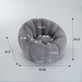 thumbnail image 2 of Lovableguy Fluffy Bean Bag Chair for Adults,Teens,Faux Fur Floral-Shaped Bean Bag Lazy Sofa Chair,Oversize Beanbag Reading Chair for Bedroom,Living Room,Apartment,Grey., 2 of 7