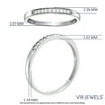 thumbnail image 4 of Vir Jewels 1/10 CTTW Diamond Wedding Band in 10K White Gold 10 Stones Prong Set Size 6 Female Adult, 4 of 7