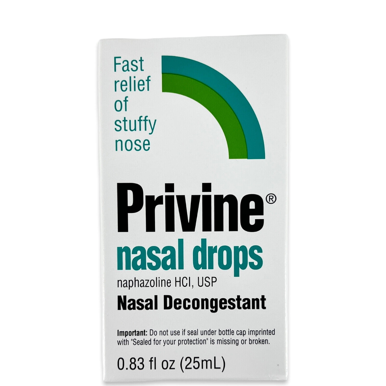 Privine Fast Relief Of Stuffy Nose Nasal Drops, 0.83 oz, 6 Pack