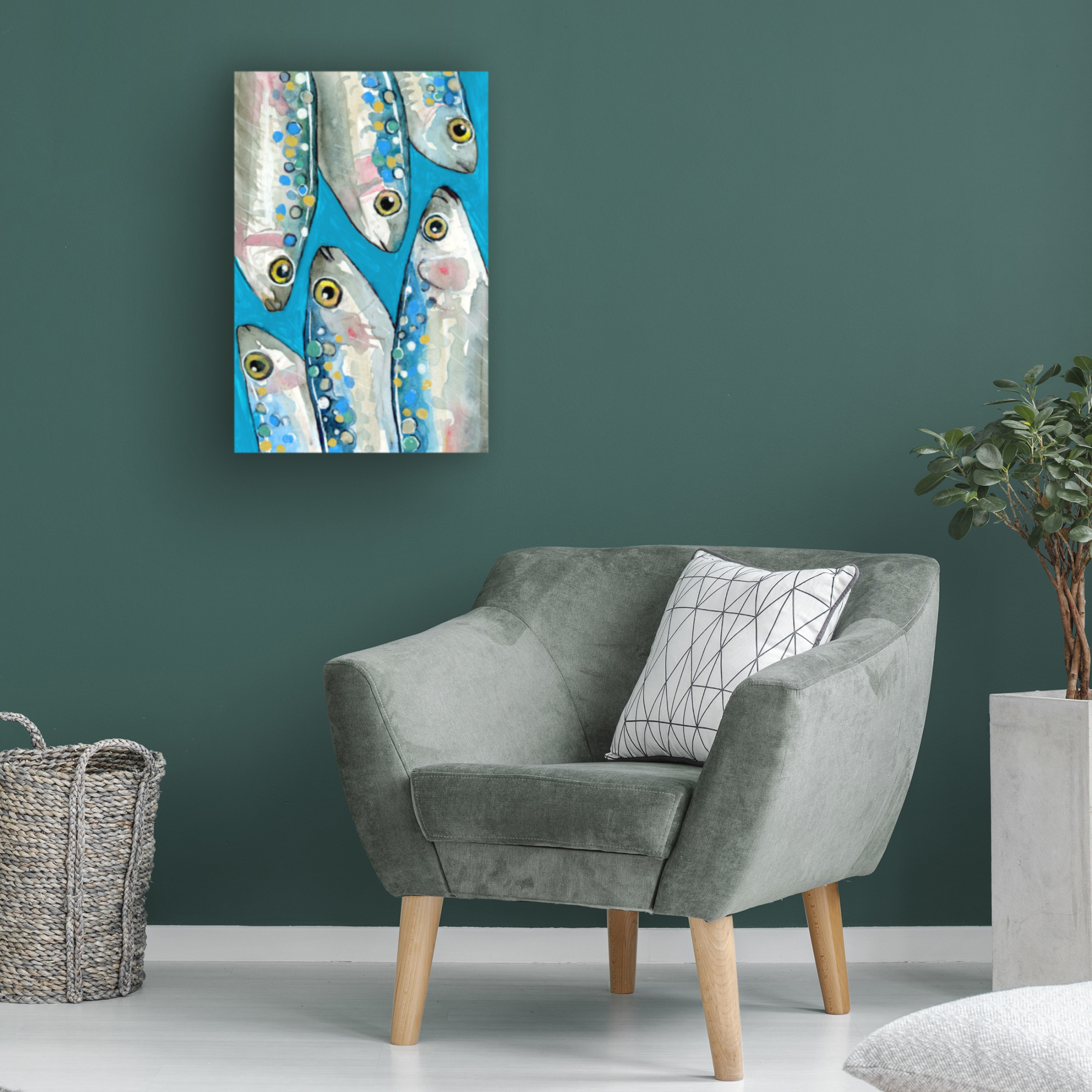 Trademark Fine Art Petra Lizde  Fishes Canvas Wall Art
