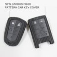 thumbnail image 1 of Carbon Fiber Silicone Automobile Car Key Case Durable Shell Cover for Cadillac, 1 of 7