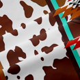 thumbnail image 4 of Manfei Bohemian Aztec Shower Curtain 72Wx84L,Rustic Cow Print Bathroom Shower Curtain,Red Teal Brown, 4 of 6