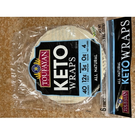 Toufayan Keto Tortilla Wraps 6 Count Low Carb High Fiber