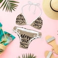 thumbnail image 6 of Christmas Font Swimsuit Women Bikini Set with Detachable Sponge & Adjustable Strap, Two-Pack Ideal for Beach & Pool Parties, 6 of 6