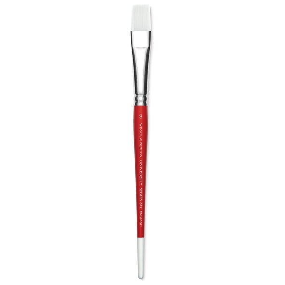 Winsor & Newton University Brush - Flat, Size 8, Short Handle