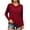 *Red, variant on VBVC Women's V Neck Raglan Sleeve Top, Ladies' Long Sleeve Loose Tee, Casual Basic Stretchy Solid T Shirt For Women, Khaki , S-2XL