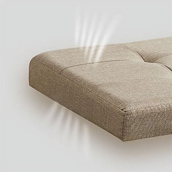 SONGMICS 30" Storage Ottoman Bench Ottoman with Storage Footstool Hold up to 660 lb for Bedroom Living Room Light Taupe