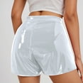 thumbnail image 4 of Yindaity Womens Mardi Gras Sequin Shorts Women's Metallic Rave Shorts Shiny High Waisted Bottoms for Dance Festival(Silver,S), 4 of 7