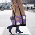 thumbnail image 4 of FORMRS Canvas Laptop Tote Bag for Women with 15.6" Computer Compartments Shoulder Handbag, Halloween Black Cat, 4 of 7