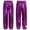 Purple, variant on Miutii Kids Girls Sparkle Trousers Metallic Hip Hop Jazz Modern Dance Pants Fitness Sport Cargo Silver 100