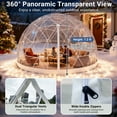 thumbnail image 4 of 12FT Outdoor Clear Dome Tent for Garden, Patio, and Backyard – Weather-Resistant Transparent Tent with Sturdy Frame, Easy Assembly for All Seasons, 4 of 9