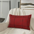 thumbnail image 5 of Honeii Red Black Houndstooth Decorative Throw Pillow Case - Elevate Your Couch, Sofa, or Bed with Stylish Home Decor, Perfect Gift Idea-14"x20", 5 of 6