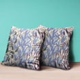 thumbnail image 4 of Amrita Sen Tulip Bouquet Indoor/Outdoor Pillow with Removable Cover in Blue Silver Green18x18, 4 of 5