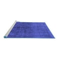 thumbnail image 2 of Ahgly Company Machine Washable Indoor Square Oriental Blue Industrial Area Rugs, 6' Square, 2 of 4