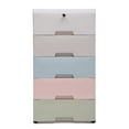 thumbnail image 6 of Plastic Drawers Dresser Storage Cabinet Stackable Clothes Storage Tower Movable Organizer with Wheels for Hallway Entryway Bedroom, 6 of 9