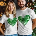thumbnail image 3 of Camisetas para hombre con estampado de trébol y corazón verde, de manga corta, informales, con gráficos para adolescentes, niños y hombres., 3 of 8