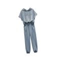 thumbnail image 2 of lionlar Ensemble de Survêtement pour Femmes 2 Pcs Manches Courtes Col Rond Pull Long Sweatpants 2TG, 2 of 9
